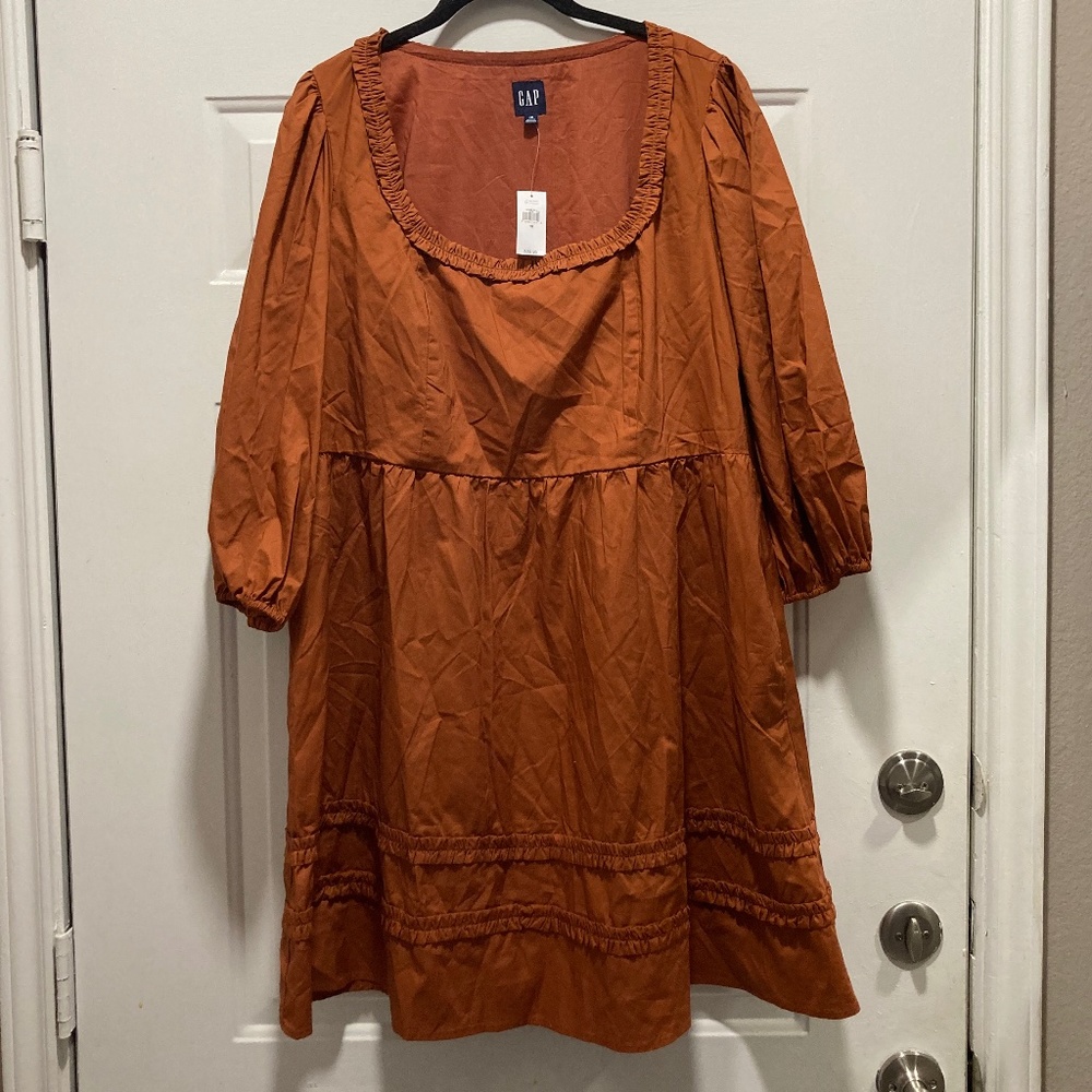 NWT GAP Puff 3/4 Sleeve MIDI dress